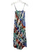 Hunter Bell Size M White & Multi Cotton Tie Dye Spaghetti Strap Tiered Dress White & Multi / M