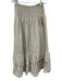 Little Moon Size S Cream Beige Cotton Shirred Waist Tiered Midi Skirt Cream Beige / S