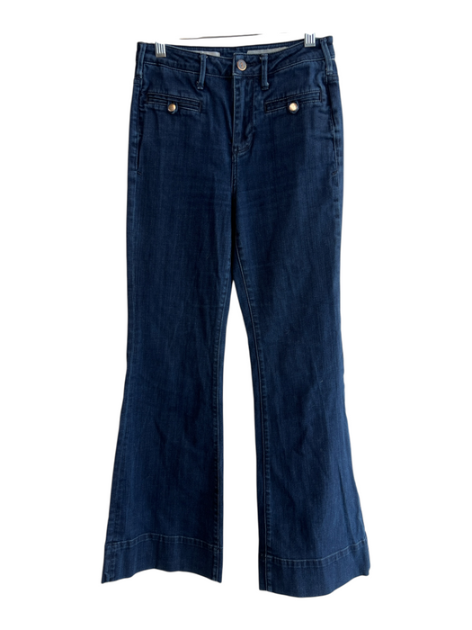 Pilcro and the Letterpress Size 27 Dark Wash Cotton Blend Zip Fly 4 Pocket Jeans Dark Wash / 27