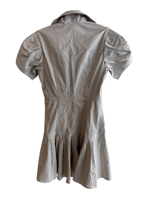 Alexis Size XS Tan & White No Fabric Tag Striped Button Down Striped Dress Tan & White / XS