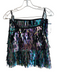 House of Harlow Size XS Iredescent Polyester Spangles Crop Top Mini Skirt Set Iredescent / XS