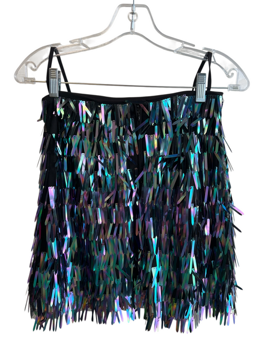House of Harlow Size XS Iredescent Polyester Spangles Crop Top Mini Skirt Set Iredescent / XS