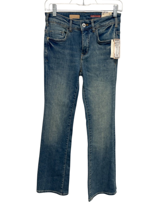 Pilcro Size 25 Medium Wash Cotton & Lyocell Zip Fly High Rise Flare Hem Jeans Medium Wash / 25