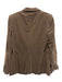 Giorgio Armani Size M / 44 Brown & Beige Cotton Velour Stripe One Button Jacket Brown & Beige / M / 44