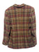 Emanuel Ungaro Size L / 46 Burgundy Plum, Green, Brown Wool Blend Plaid Jacket Burgundy Plum, Green, Brown / L / 46