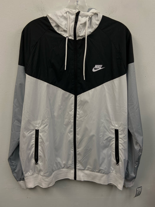 Nike NWT Size L Gray Synthetic Two Tone Zip UP Hoodie Men's Jacket
