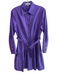 Karina Grimaldi Size S Purple Cotton Collar Button Down Long Sleeve Dress Purple / S