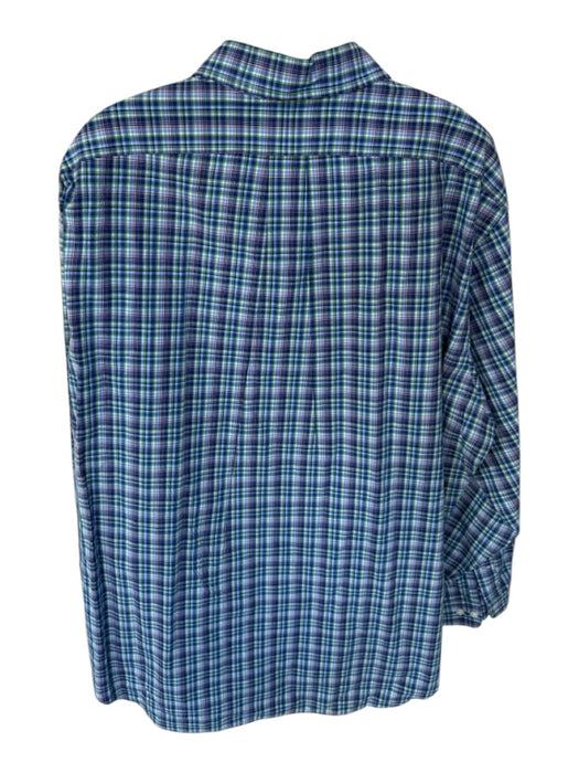 Ralph Lauren Size XL Blue & Green Cotton Button Up Men's Shirt Blue & Green / XL