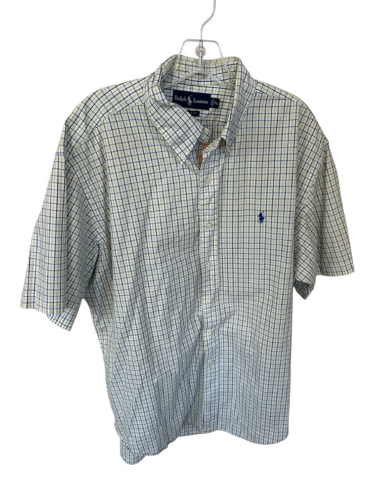 Ralph Lauren Size XL Green & Yellow Cotton Plaid Button Up Men's Shirt Green & Yellow / XL
