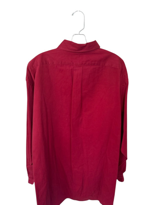 Ralph Lauren Size XL Red Cotton Button Up Men's Shirt Red / XL
