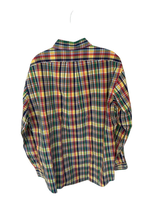 Ralph Lauren Size L Green, Red & Yellow Cotton Plaid Button Up Men's Shirt Green, Red & Yellow / L
