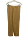 St John Collection Size 8 Yellow Beige Wool & Rayon Elastic Waist Wide Leg Pants Yellow Beige / 8
