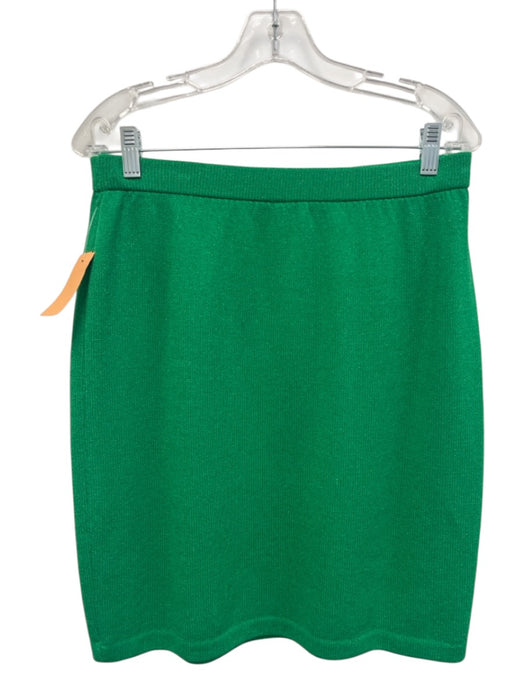 St John Collection Size 12 Kelly Green Wool & Rayon Elastic Waist Knit Skirt Kelly Green / 12