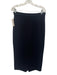 St John Separates Size 12 Black Wool & Rayon Elastic Waist Knit Midi Skirt Black / 12