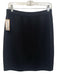 St John Basics Size 8 Black Wool & Rayon Elastic Waist Knit Knee length Skirt Black / 8