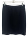 St John Basics Size 8 Black Wool & Rayon Elastic Waist Knit Knee length Skirt Black / 8