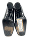 Chanel Shoe Size 37.5 Black Leather Almond Square Toe Pumps Black / 37.5