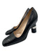 Chanel Shoe Size 37.5 Black Leather Almond Square Toe Pumps Black / 37.5