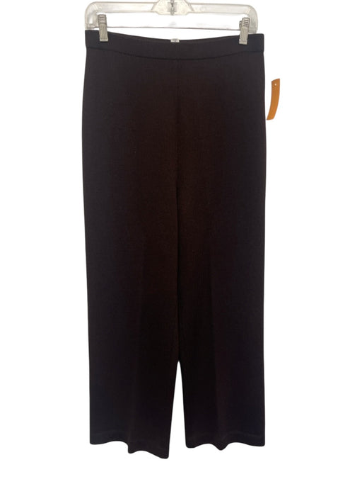 St John Collection Size 8 Dark Brown Wool & Rayon Elastic Waist Knit Pants Dark Brown / 8