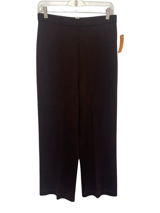 St John Collection Size 8 Dark Brown Wool & Rayon Elastic Waist Knit Pants Dark Brown / 8
