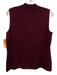 St John Basics Size M Burgundy Red Wool & Rayon Sleeveless Mock Neck Knit Top Burgundy Red / M