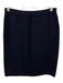 St John Basics Size 10 Navy blue & gold Wool & Rayon Buttons Jacket Skirt Set Navy blue & gold / 10
