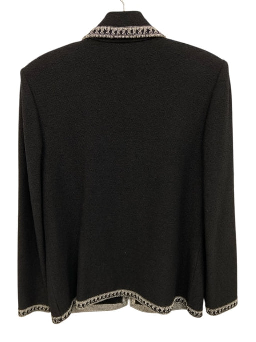 St John Collection Size 8 Black & White Wool & Rayon Stitch Detail Skirt Set Black & White / 8