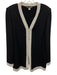 St John Evening Size 8 Black & Silver Wool & Rayon Rhinestone Zip Up Jacket Black & Silver / 8