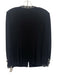 St John Evening Size 8 Black & Silver Wool & Rayon Faux Pearl Zip Up Skirt Set Black & Silver / 8