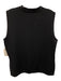 St John Basics Size M Black Wool & Rayon Sleeveless Mock Neck Knit Top Black / M