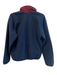 Columbia Size S Navy & Maroon Polyester Fleece Mock Neck Zip Front Jacket Navy & Maroon / S