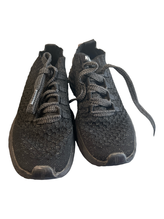 Nobull Shoe Size Est 7 Black Fabric Lace Up Almond Toe Runner Sneaker Shoes Black / Est 7