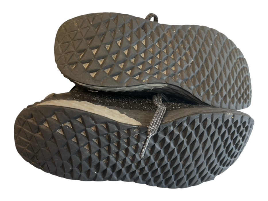 Nobull Shoe Size Est 7 Black Fabric Lace Up Almond Toe Runner Sneaker Shoes Black / Est 7