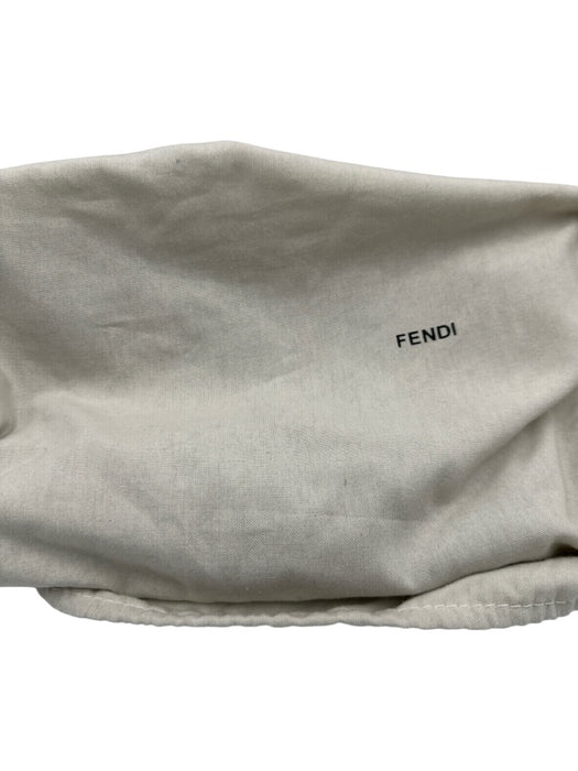 Fendi Brown & Tan Canvas Zucca Monogram Flap Shoulder Certified by Entrupy Bag Brown & Tan / Small