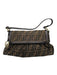 Fendi Brown & Tan Canvas Zucca Monogram Flap Shoulder Certified by Entrupy Bag Brown & Tan / Small