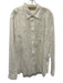 Billy Reid Size XXL White Linen Solid Button Down Men's Long Sleeve Shirt White / XXL