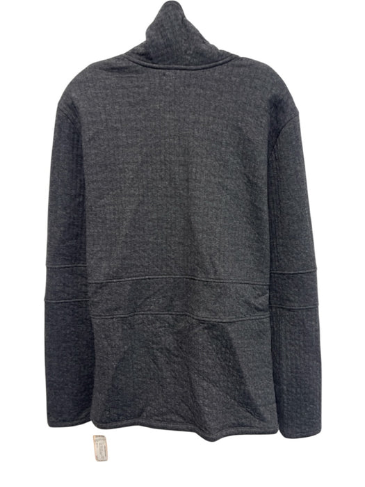 Billy Reid Size L Gray Cotton Blend Solid Shawl collar Men's Long Sleeve Shirt Gray / L