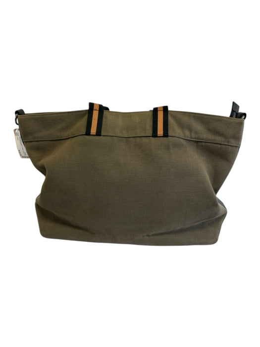 Coach Olive Green & Black Canvas Solid Tote Men's Bag Olive Green & Black