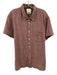 Billy Reid Size XXL Plum Cotton Blend Micro Knit Button up Men's Short Sleeve Plum / XXL
