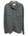 Billy Reid Size XL Dark Gray Cotton Blend Solid Button Up Long Sleeve Shirt Dark Gray / XL