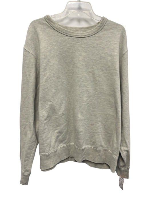 Buck Mason Size XXL Light Gray Cotton Solid Sweatshirt Crew Long Sleeve Shirt Light Gray / XXL