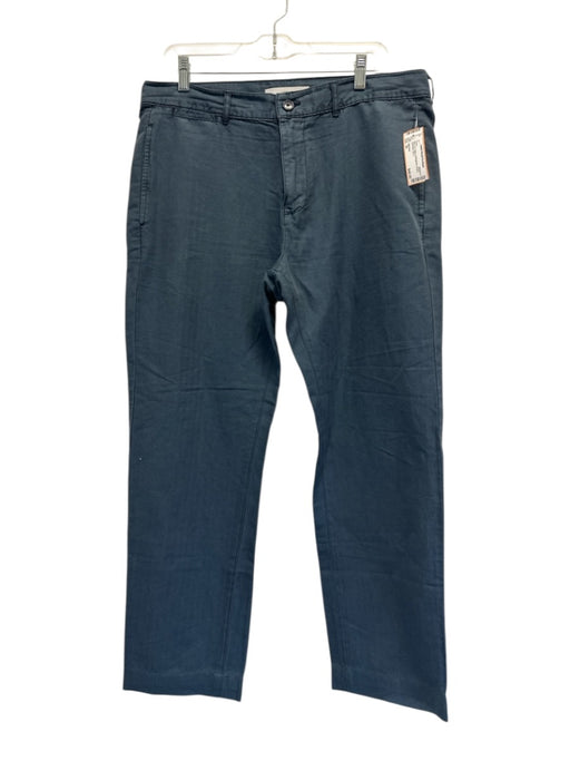 Billy Reid Size 34 Blue Cotton Herringbone Khakis Men's Pants Blue / 34