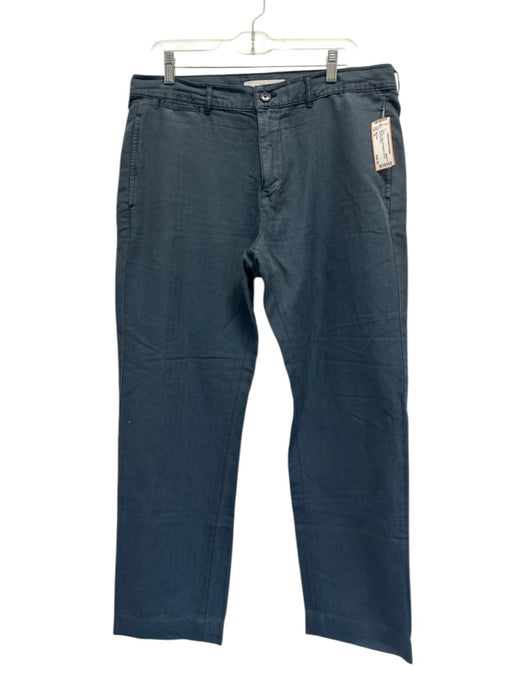 Billy Reid Size 34 Blue Cotton Herringbone Khakis Men's Pants Blue / 34