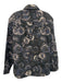 Boss Size L Black & Navy Synthetic Floral Button Up Men's Jacket Black & Navy / L