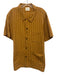 Billy Reid Size XXL Yellow & White Cotton Striped Button Down Men's Short Sleeve Yellow & White / XXL