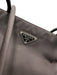Prada Dark Brown Tessuto Nylon Top Handle Logo Tote Zip Close Bag Dark Brown / Small