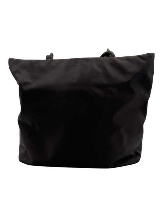 Prada Dark Brown Tessuto Nylon Top Handle Logo Tote Zip Close Bag Dark Brown / Small