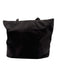Prada Dark Brown Tessuto Nylon Top Handle Logo Tote Zip Close Bag Dark Brown / Small