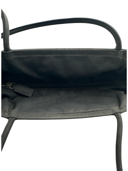 Prada Black Tessuto Nylon Top Handle Logo Zip Close Tote Bag Black / Small