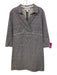 Sara Campbell Size 12 Black & White Rayon Long Sleeve Grid Surplice Dress Black & White / 12
